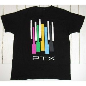 Pentatonix Tour 2016 T-Shirt Large Mens Black Graphic Tee Short Sleeve Crew Neck